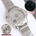 Omega Seamaster 300m 904L Steel Aluminum Bezel Blue Luminous Light 8806 Movement Silver Dial Watch